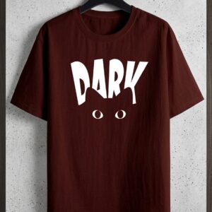 DARK Typography Graphic Tee - Maroon 50% off