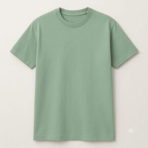 ESSENTIALS Plain Crew Tee - Sage Green 50% off