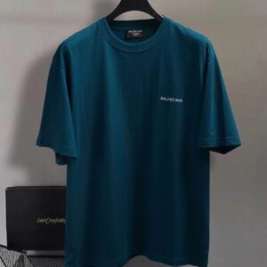 BALENCIAGA Minimal Logo Oversized Tee - Teal 50% off