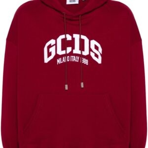 GCDS logo-embroidered hoodie