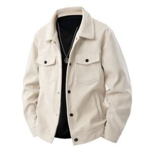 Collar Plain Corduroy Button Utility Jacket